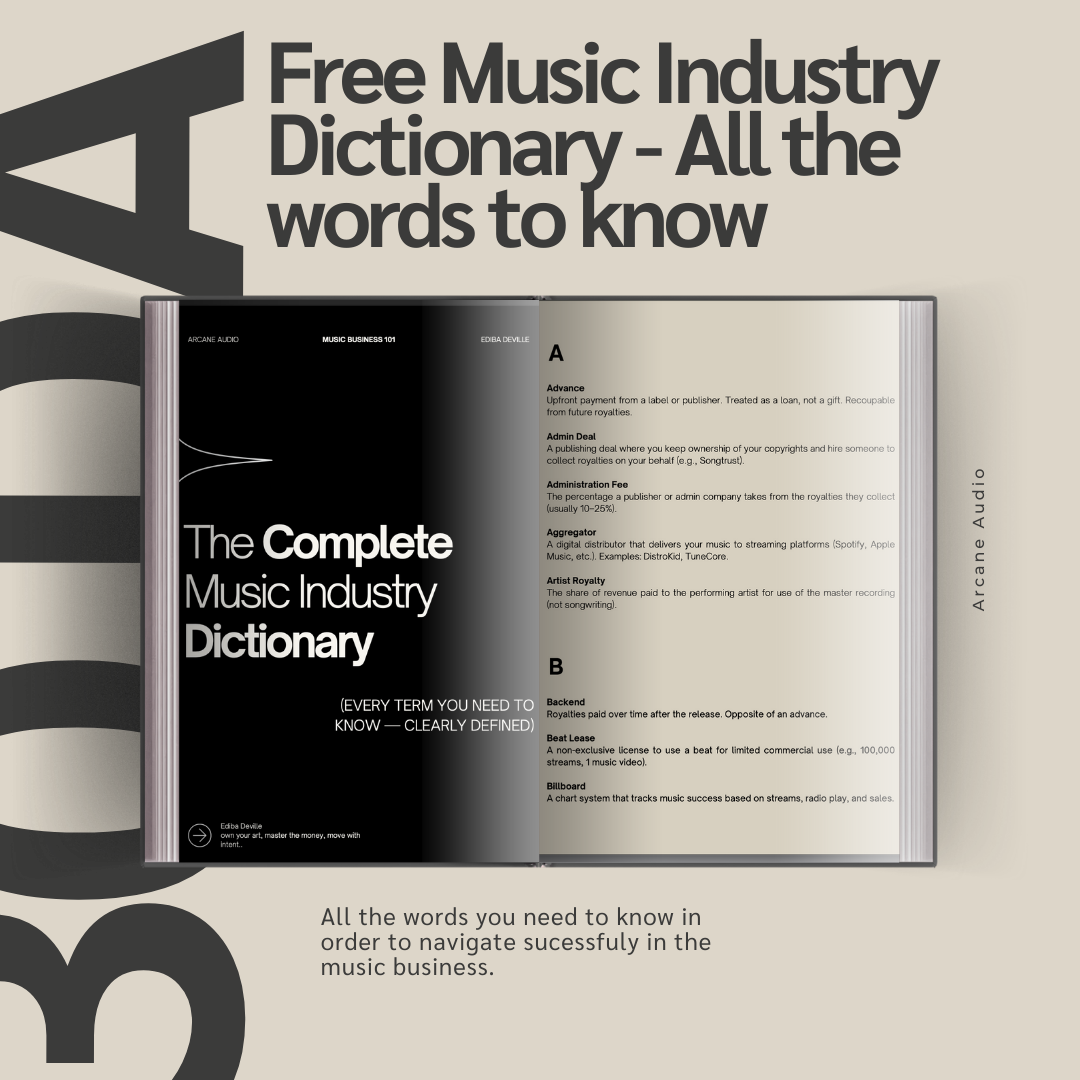 Music Industry Dictionary (Learn the language off the music business)